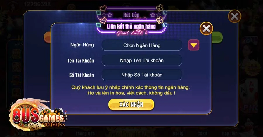 Một số lưu ý khi nạp tiền tại game tài xỉu 8us