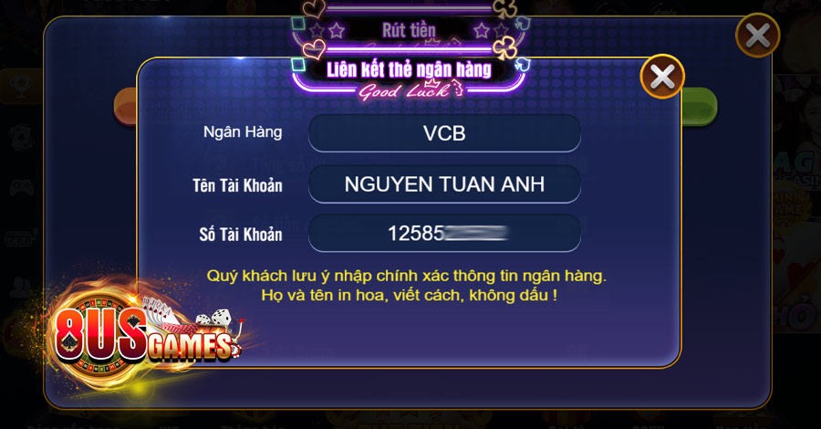 Các câu hỏi về khi thực hiện rút tiền game tài xỉu 8us